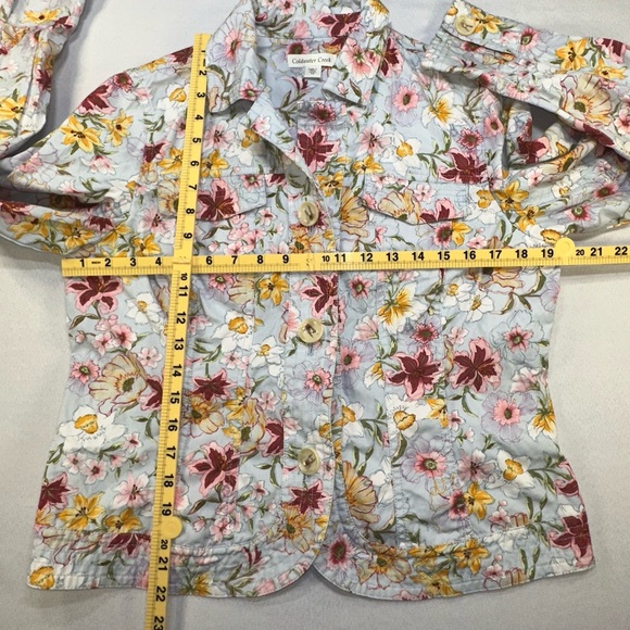 Coldwater Creek Women Floral Blazer Jacket Size 12 Whimsical Spring Colorful - Picture 9 of 9